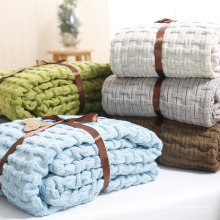 100% Cotton Oversize Knitted Blanket for Winter Wholesale